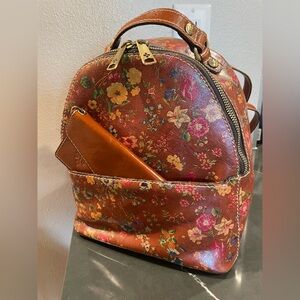 Patricia Nash Multicolor Floral Leather Backpack